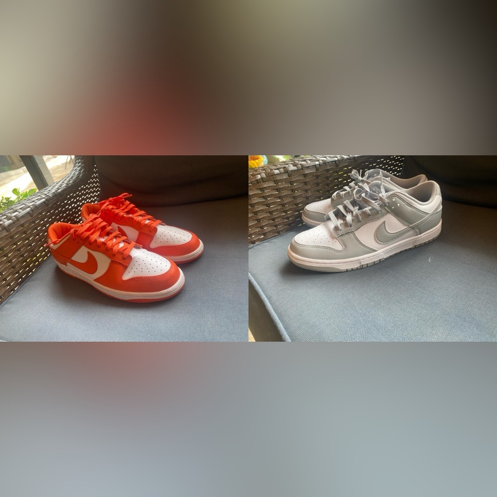 Nike Syracuse dunks & Nike wolf grey dunks Size 9 US